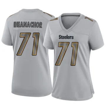 Women's Max Iheanachor Pittsburgh Steelers Game Gray Atmosphere Fashion Jersey