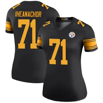 Women's Max Iheanachor Pittsburgh Steelers Legend Black Color Rush Jersey