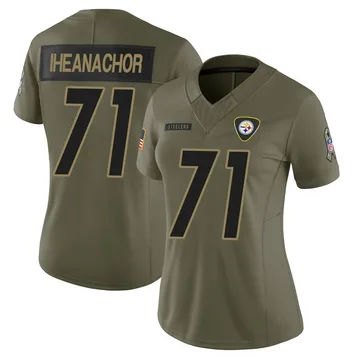 Women's Max Iheanachor Pittsburgh Steelers Limited Olive 2025 Salute to Service Jersey
