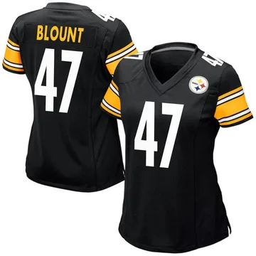 Women's Mel Blount Pittsburgh Steelers Game Black Team Color Jersey