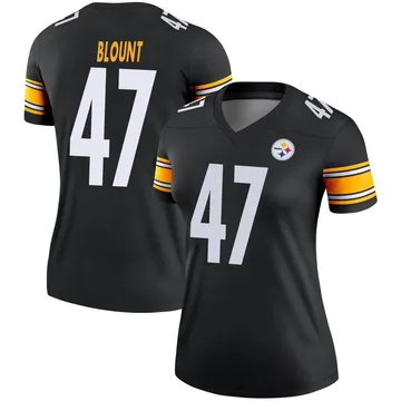 Women's Mel Blount Pittsburgh Steelers Legend Black Jersey