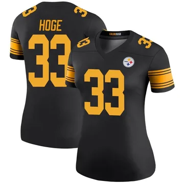 Women's Merril Hoge Pittsburgh Steelers Legend Black Color Rush Jersey