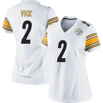Women's Mike Vick Pittsburgh Steelers Game White Jersey