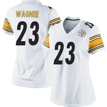 Women's Mike Wagner Pittsburgh Steelers Game White Jersey