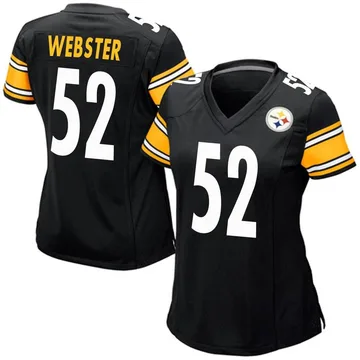 Women's Mike Webster Pittsburgh Steelers Game Black Team Color Jersey