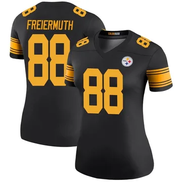 Women's Pat Freiermuth Pittsburgh Steelers Legend Black Color Rush Jersey