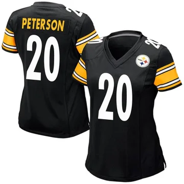 Women's Patrick Peterson Pittsburgh Steelers Game Black Team Color Jersey