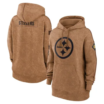 Women's Pittsburgh Steelers Brown 2023 Salute to Service Pullover Hoodie