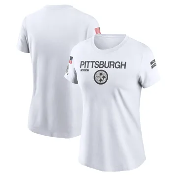 Women's Pittsburgh Steelers Legend White 2024 Salute To Service Performance T-Shirt