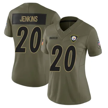 Women's Rayshawn Jenkins Pittsburgh Steelers Limited Olive 2025 Salute to Service Jersey
