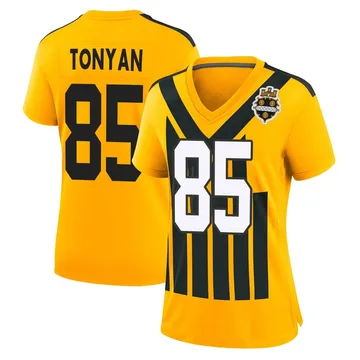 Women's Robert Tonyan Pittsburgh Steelers Game Gold Alternate 1933 Throwback Jersey