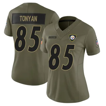Women's Robert Tonyan Pittsburgh Steelers Limited Olive 2025 Salute to Service Jersey