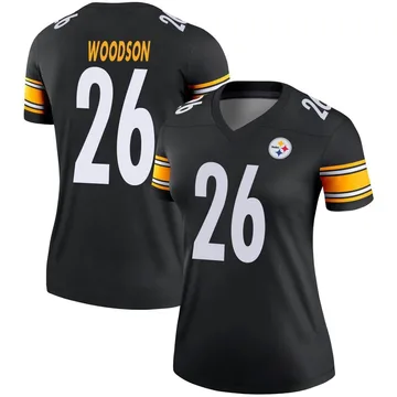 Women's Rod Woodson Pittsburgh Steelers Legend Black Jersey