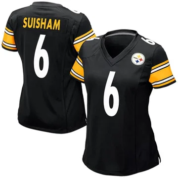 Women's Shaun Suisham Pittsburgh Steelers Game Black Team Color Jersey