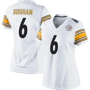 Women's Shaun Suisham Pittsburgh Steelers Game White Jersey