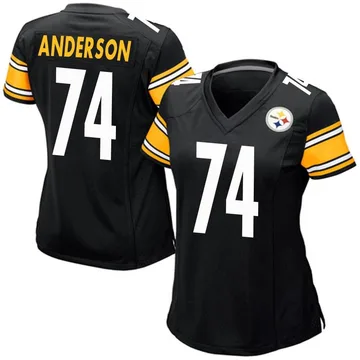 Women's Spencer Anderson Pittsburgh Steelers Game Black Team Color Jersey