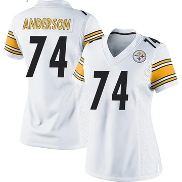 Women's Spencer Anderson Pittsburgh Steelers Game White Jersey