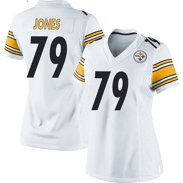 Women's Steven Jones Pittsburgh Steelers Game White Jersey