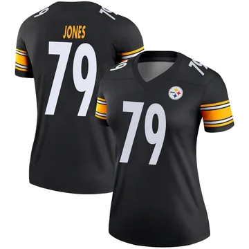 Women's Steven Jones Pittsburgh Steelers Legend Black Jersey
