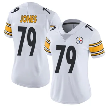 Women's Steven Jones Pittsburgh Steelers Limited White Vapor Untouchable Jersey