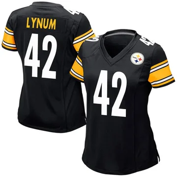 Women's Tamon Lynum Pittsburgh Steelers Game Black Team Color Jersey