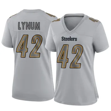 Women's Tamon Lynum Pittsburgh Steelers Game Gray Atmosphere Fashion Jersey
