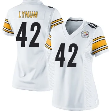 Women's Tamon Lynum Pittsburgh Steelers Game White Jersey