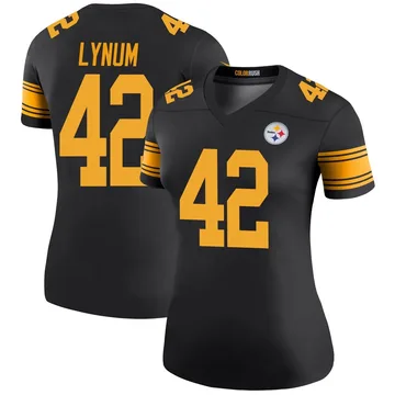 Women's Tamon Lynum Pittsburgh Steelers Legend Black Color Rush Jersey