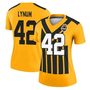 Women's Tamon Lynum Pittsburgh Steelers Legend Gold Alternate 1933 Throwback Performance Jersey