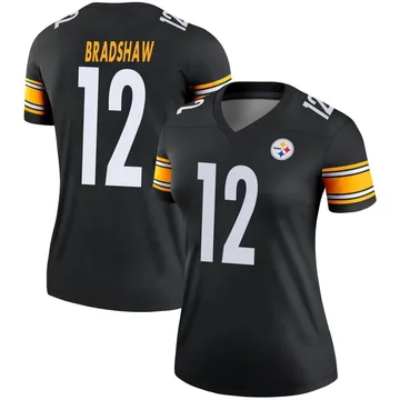 Women's Terry Bradshaw Pittsburgh Steelers Legend Black Jersey