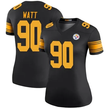 Women's T.J. Watt Pittsburgh Steelers Legend Black Color Rush Jersey