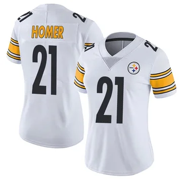 Women's Travis Homer Pittsburgh Steelers Limited White Vapor Untouchable Jersey