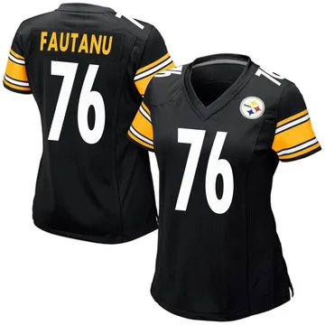 Women's Troy Fautanu Pittsburgh Steelers Game Black Team Color Jersey
