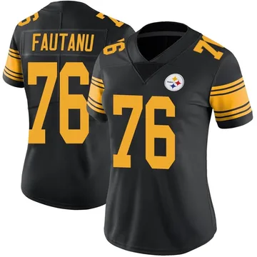 Women's Troy Fautanu Pittsburgh Steelers Limited Black Color Rush Jersey