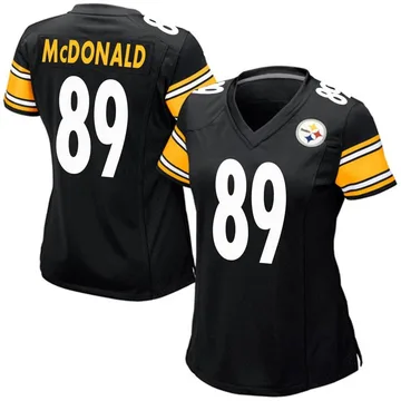 Women's Vance McDonald Pittsburgh Steelers Game Black Team Color Jersey