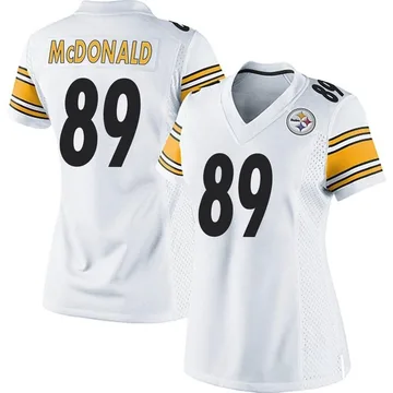 Women's Vance McDonald Pittsburgh Steelers Game White Jersey