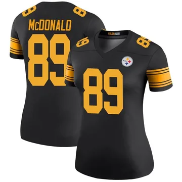 Women's Vance McDonald Pittsburgh Steelers Legend Black Color Rush Jersey