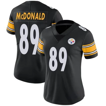 Women's Vance McDonald Pittsburgh Steelers Limited Black Team Color Vapor Untouchable Jersey