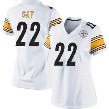 Women's William Gay Pittsburgh Steelers Game White Jersey