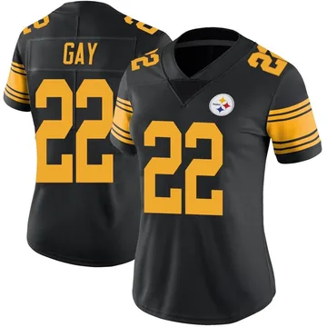 Women's William Gay Pittsburgh Steelers Limited Black Color Rush Jersey