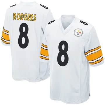 Youth Aaron Rodgers Pittsburgh Steelers Game White Jersey
