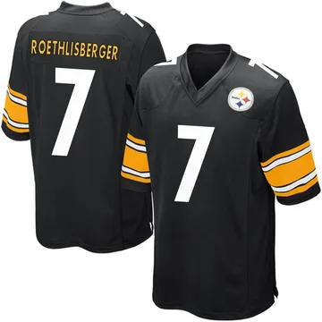 Youth Ben Roethlisberger Pittsburgh Steelers Game Black Team Color Jersey