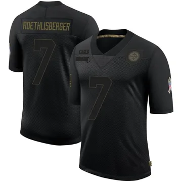 Youth Ben Roethlisberger Pittsburgh Steelers Limited Black 2020 Salute To Service Jersey
