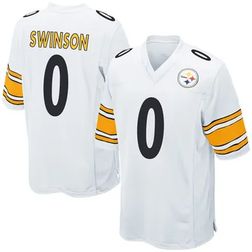 Youth Bradyn Swinson Pittsburgh Steelers Game White Jersey