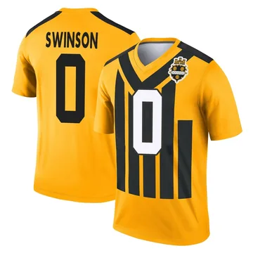 Youth Bradyn Swinson Pittsburgh Steelers Legend Gold Alternate 1933 Throwback Performance Jersey