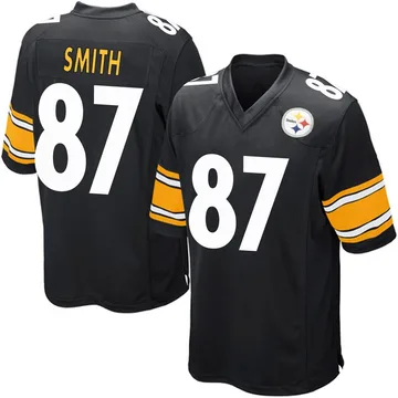 Youth Brandon Smith Pittsburgh Steelers Game Black Team Color Jersey