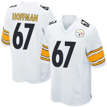 Youth Brock Hoffman Pittsburgh Steelers Game White Jersey