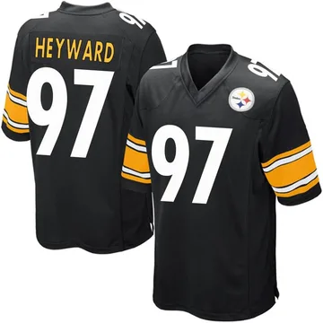 Youth Cameron Heyward Pittsburgh Steelers Game Black Team Color Jersey