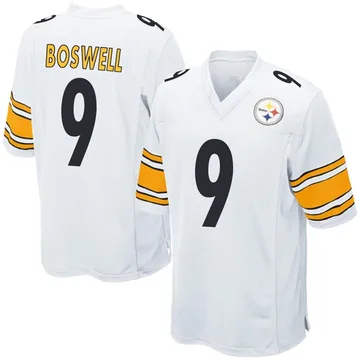 Youth Chris Boswell Pittsburgh Steelers Game White Jersey