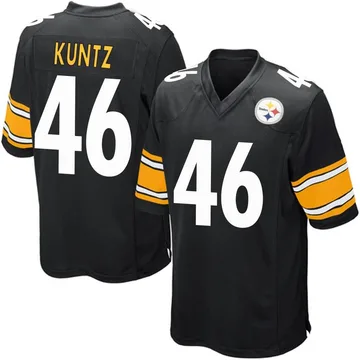 Youth Christian Kuntz Pittsburgh Steelers Game Black Team Color Jersey